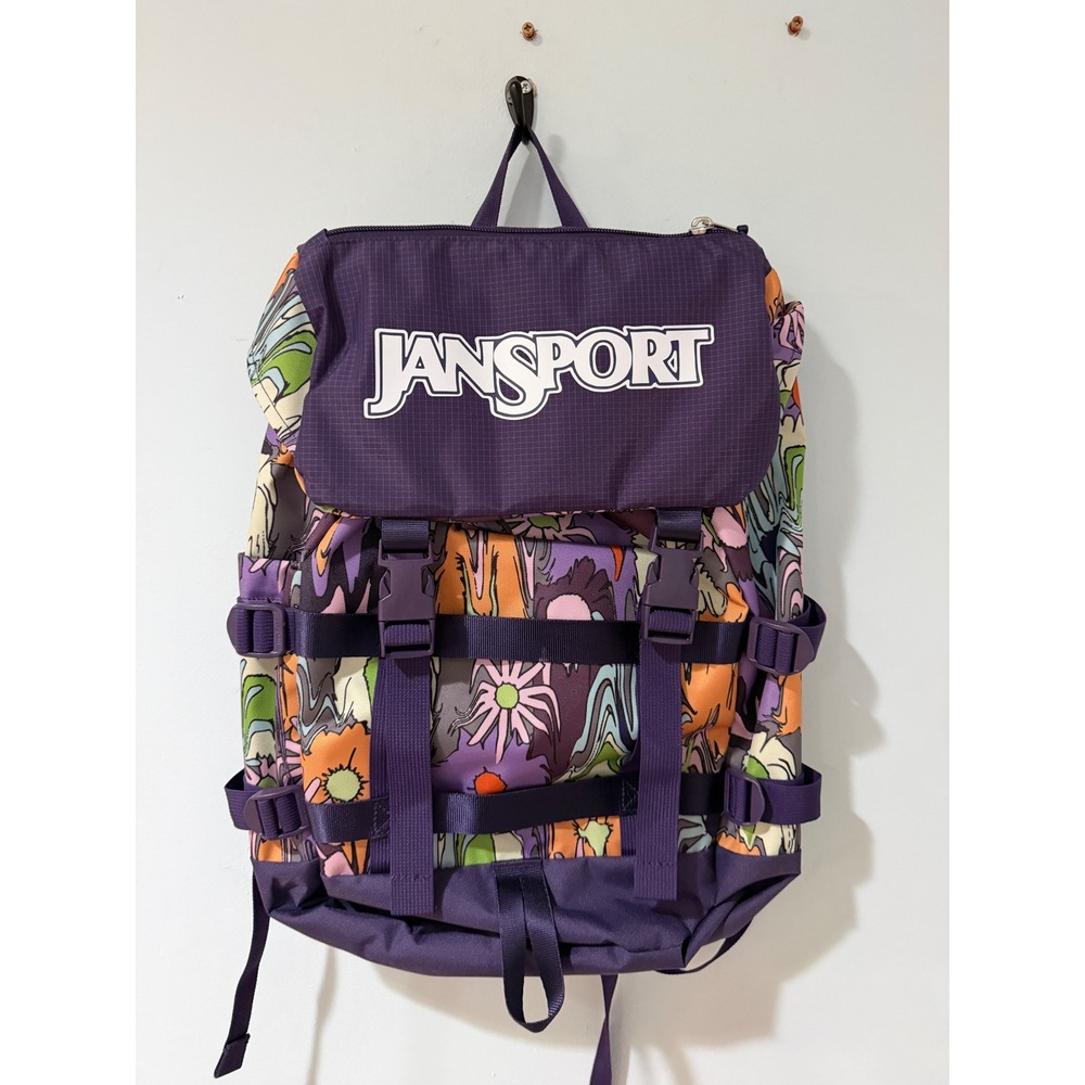 JanSport Skip Pack Backpack Melted Blooms Yellow Floral 28L JS0A86DVDKY